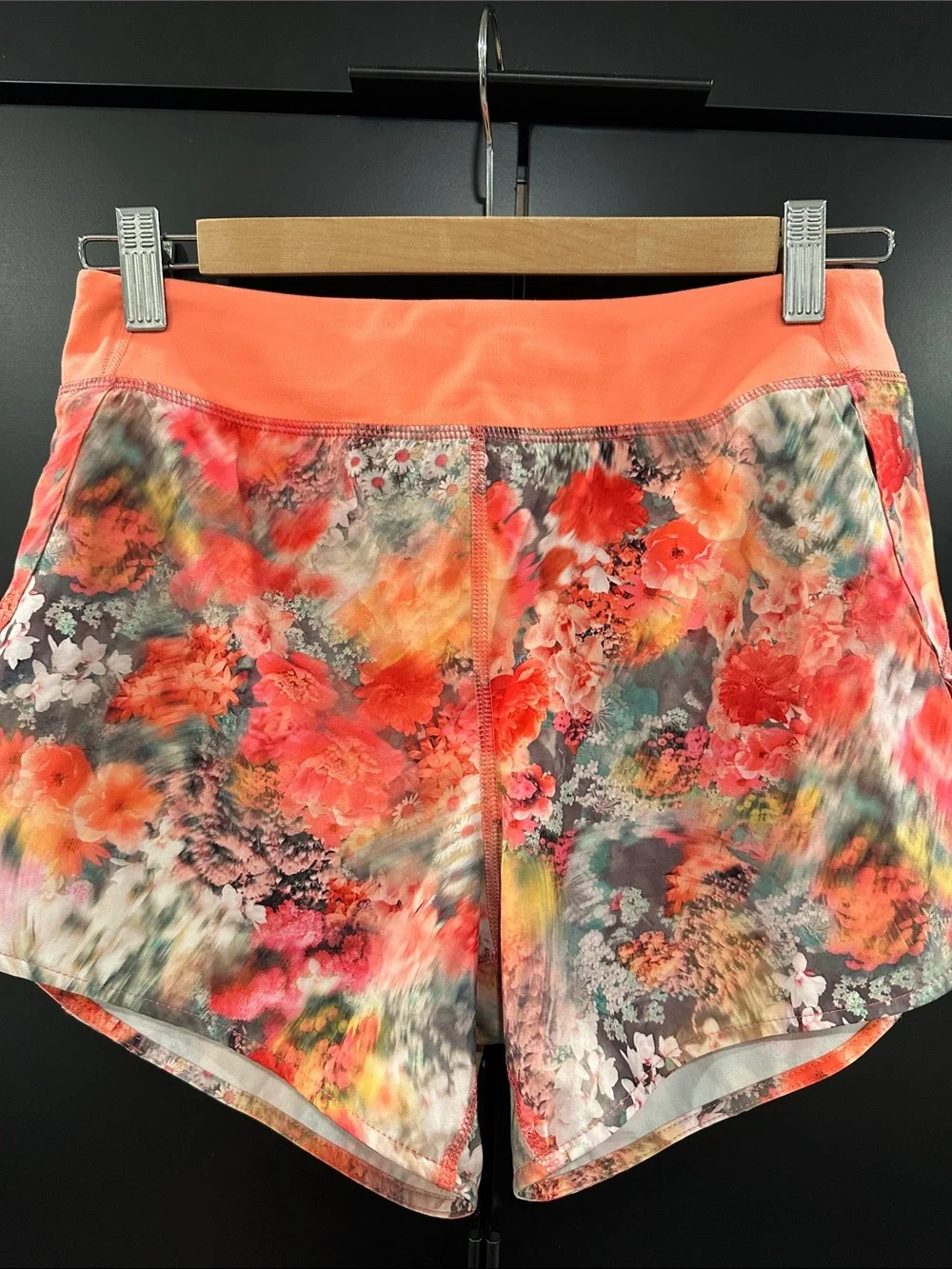 Athleta Girl‎ Run the World Coral Floral Print Athletic Shorts